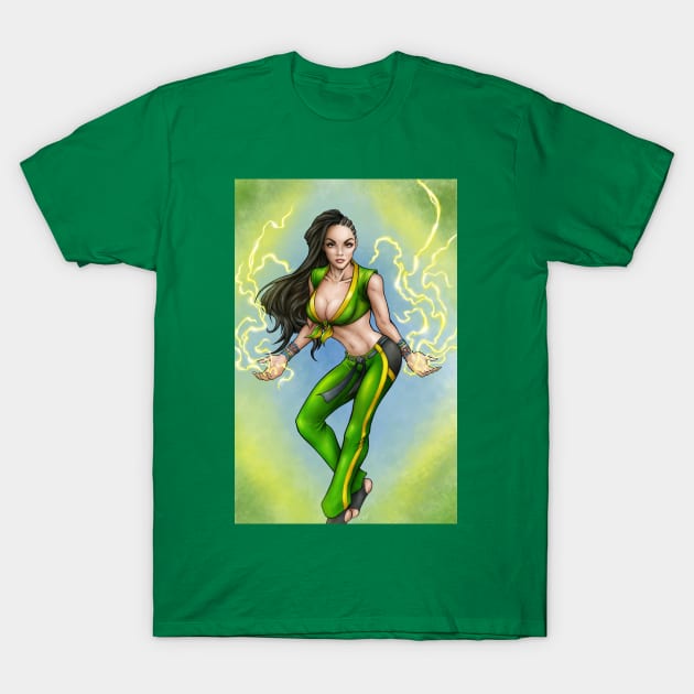 Electric Laura T-Shirt by AdamCRivera